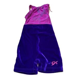 GK Elite Sportswear Leotard XS Purple Pink Gymnastics Dance One Piece